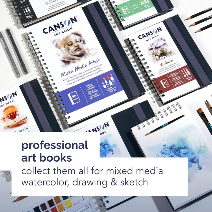 Canson C31200L003 Aquarellpapier, Papier, weiss A5 Querformat Montal, A5 Querformat Montal
