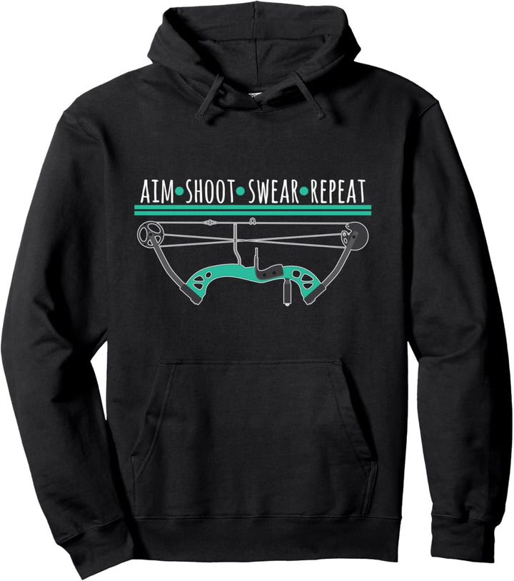 Bogen und Pfeil Geschenke Zielschiessen Schrecken wiederholen Bogenschiessen Pullover Hoodie
