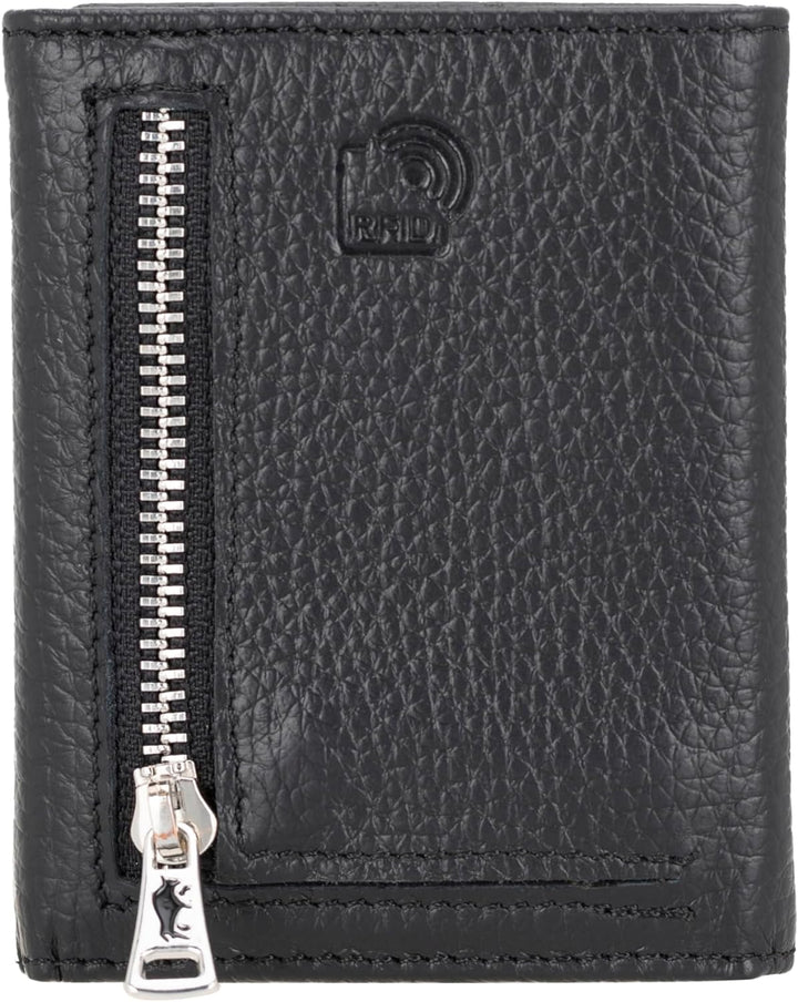 Solo Pelle NEU Slim Wallet mit Münzfach [12 Karten] Slimwallet Riga [RFID-Schutz] Kartenetui mit Mün