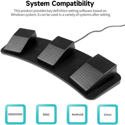 SENECESLI USB Dreifach Fuss-Pedal Schalter, Kunden Spezifische Programmier Bare Tastatur Maus Hotkey