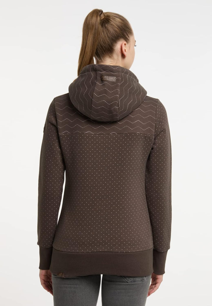 Ragwear NUGGIE Sweat Damen Frauen Kapuzenpulli,Kapuzenpullover,Hoodie,Pullover mit Kapuze S Dark Cho