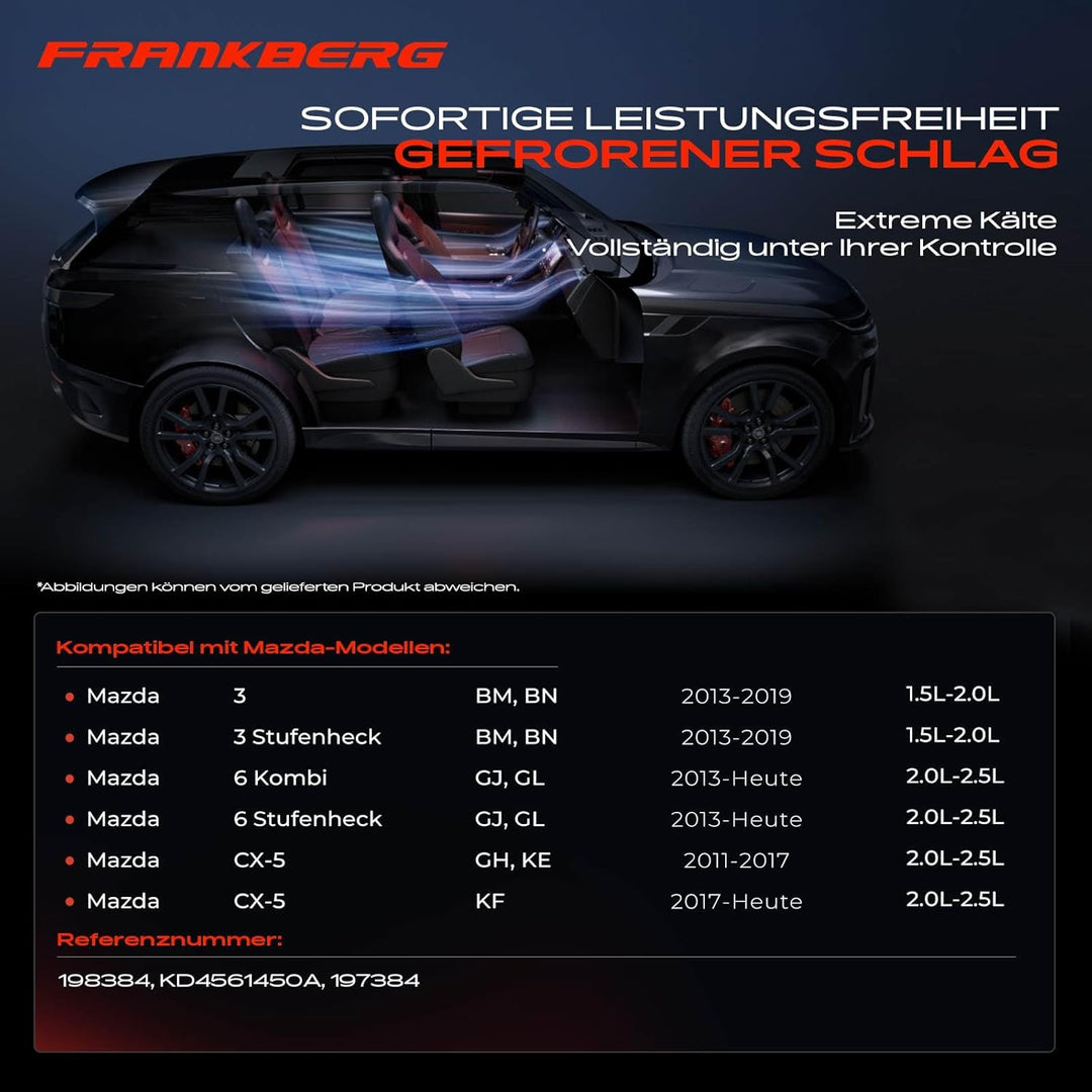 Frankberg Klimakompressor Klimaanlage Kompatibel mit 3 BM BN 1.5L 2.0L 2013-Heute CX-5 KF 2.0L 2.5L