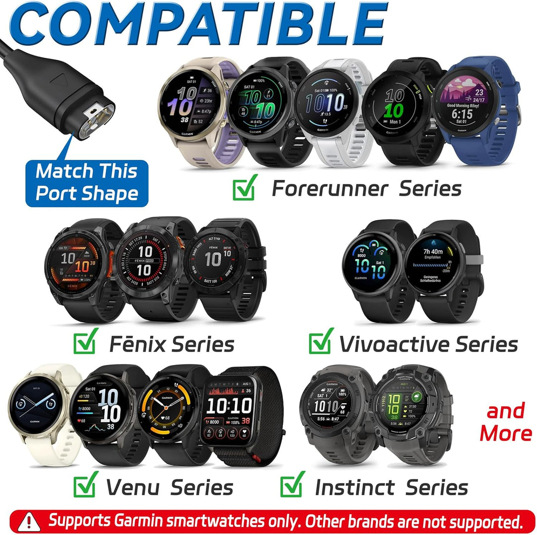 sciuU Ladegerät & Ständer kompatibel mit Garmin Forerunner/Fēnix/Venu/Instinct/Vivoactive Serie, Lad
