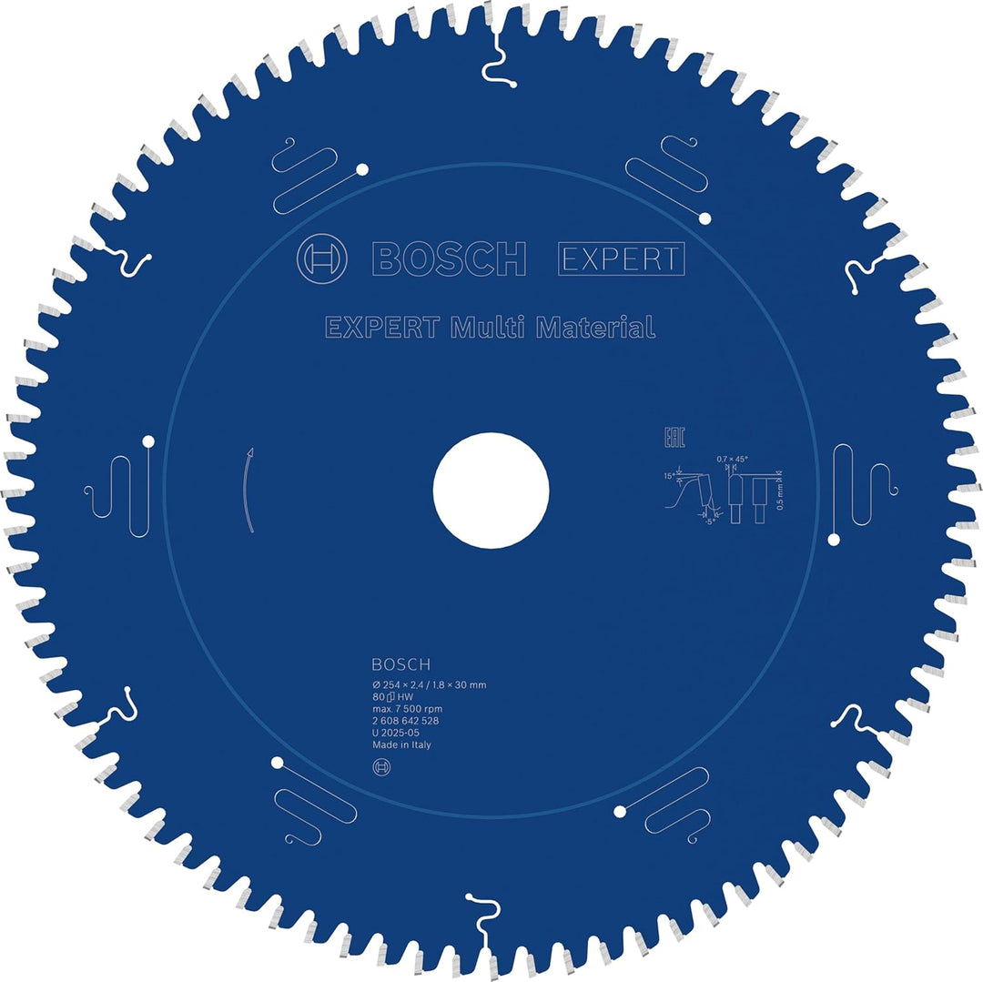 Bosch Professional 1x Kreissägeblatt Expert for Multi Material (für Multimaterial, Sägeblatt Ø 254 x