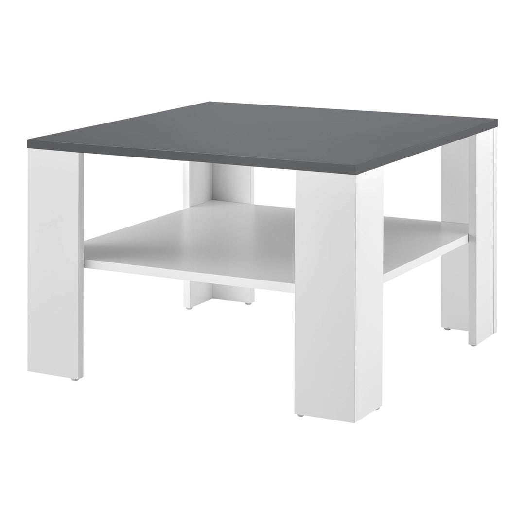 [en.casa] Couchtisch Aachen Beistelltisch 60x60x40 cm Wohnzimmertisch mit Ablage Sofatisch Kaffeetis
