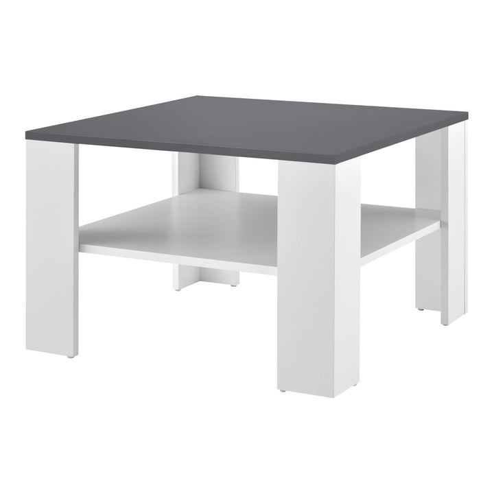 [en.casa] Couchtisch Aachen Beistelltisch 60x60x40 cm Wohnzimmertisch mit Ablage Sofatisch Kaffeetis
