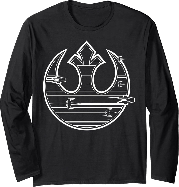 Star Wars The Last Jedi Rebel Transparent Logo Langarmshirt