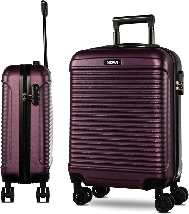 NOWI® Las Palmas Koffer Klein: 55x40x20cm Leichter Hartschalenkoffer mit Rollen, 34L passend für Rya