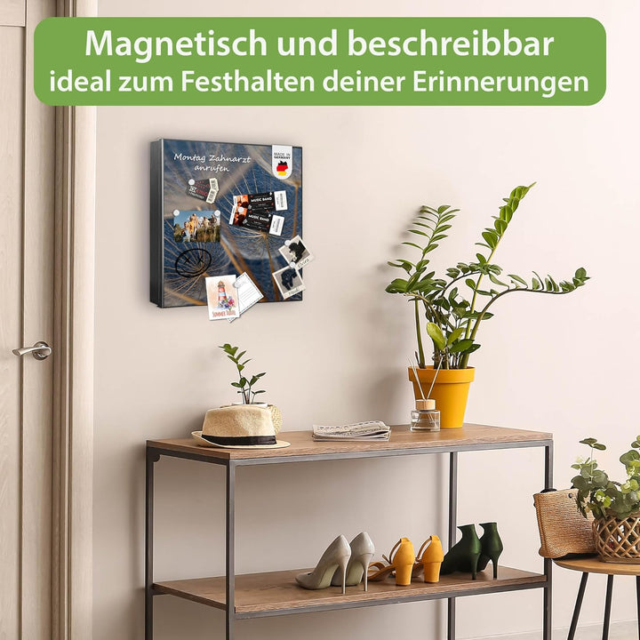 banjado Grosser Schlüsselkasten Metall - Schlüsselbox 30x30cm mit 32 Haken - Schlüsselkasten modern
