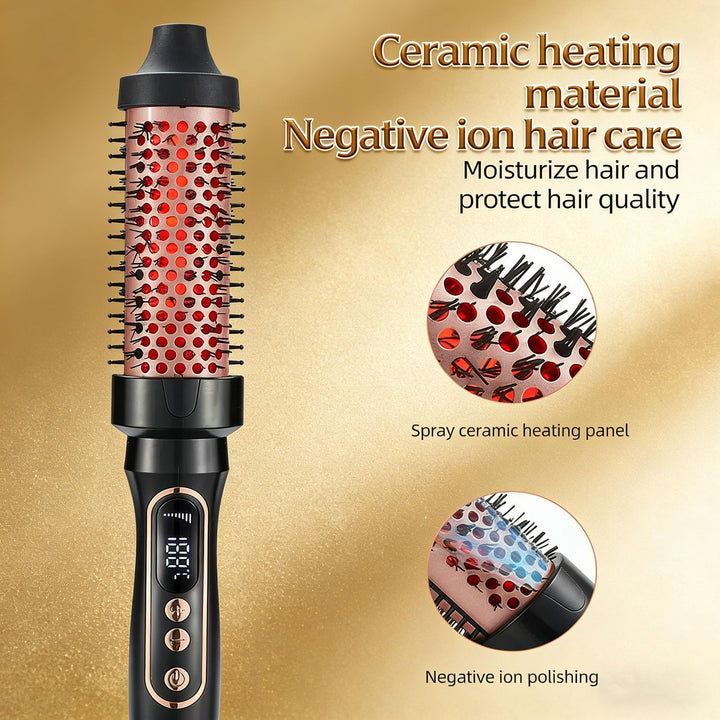 Thermobürste, Thermal Brush Volumen Haar Kamm, Heisse Rundbürste für Lange und Kurze Haar, Lockenbür