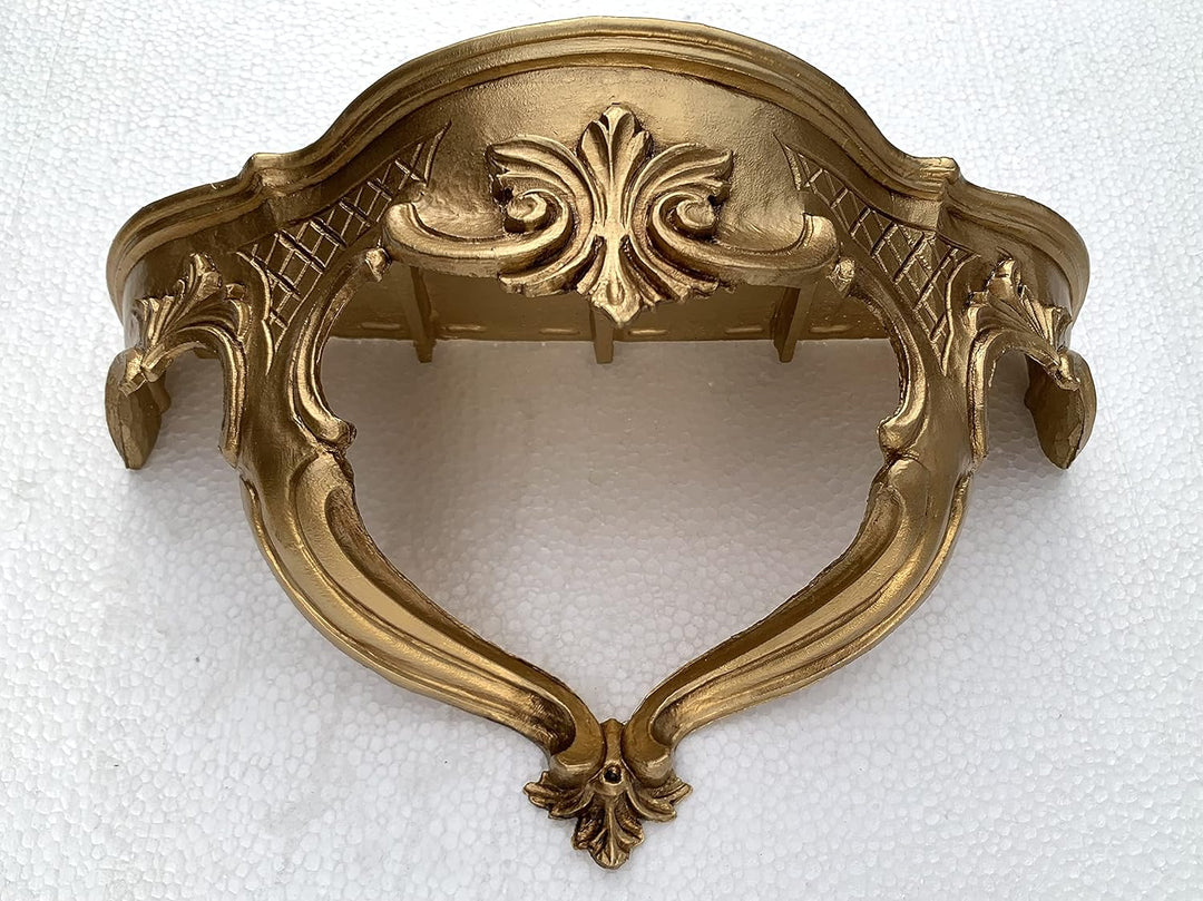 Wandspiegel Gold mit Konsole Barock Antik 45x38 Flurspiegel Badspiegel mit Ablage Wanddeko Prunkspie