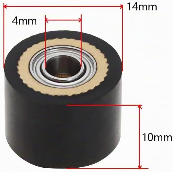 4 Stück Andruckrolle 4 X 10 X 14 mm Plotterschneiderrolle Papiereinzugsrolle Kompatibel mit Mimaki C