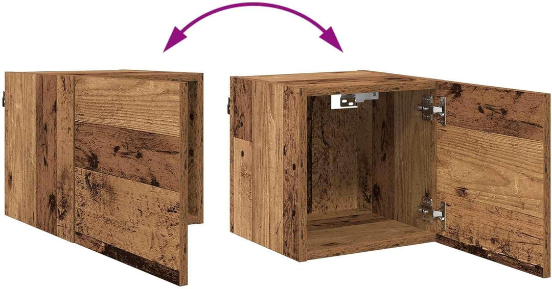 vidaXL TV-Schränk Altholz 30,5 x 30 x 30 cm Holzwerkstoff, Moderner Medienstand, rechteckiges Lowboa