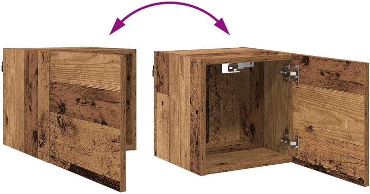vidaXL TV-Schränk Altholz 30,5 x 30 x 30 cm Holzwerkstoff, Moderner Medienstand, rechteckiges Lowboa
