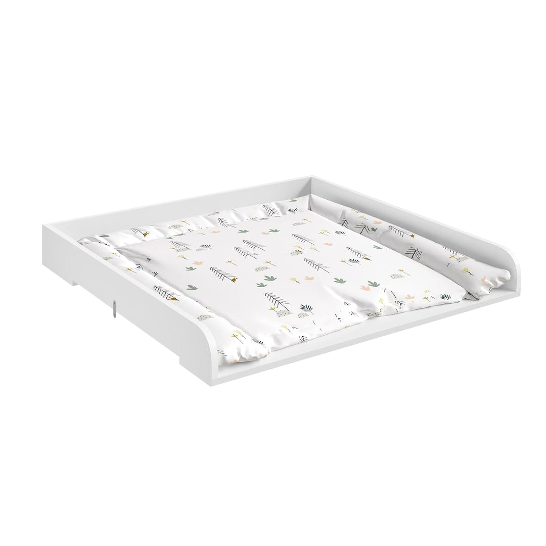 WOLTU Wickelaufsatz, Wickeltischaufsatz 80x10.5x78.5 cm, für Wickelkommode (Tiefe:46,5-50 cm), mit M