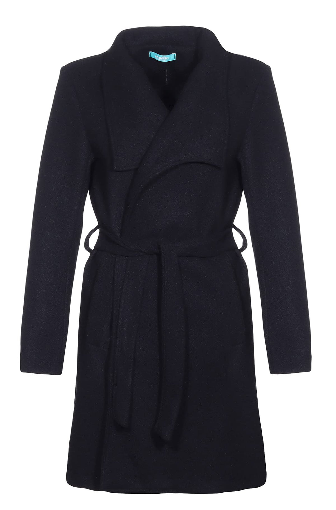 malito – Damen Trenchcoat einfarbig mit Gürtel & Taschen – klassischer Mantel für Herbst & Winter –