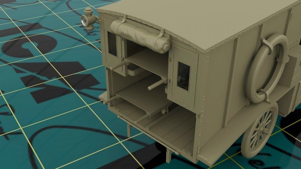 ICM ICM35661 - 1:35-Modell T 1917 Krankenwagen, WWI Amerikanisches Auto, Mittel