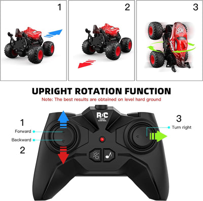 ACAMMZAR Ferngesteuertes Auto, 2.4GHz 20+km/h Ferngesteuertes RC Monster Truck mit 2 Akkus 60 Mins+,