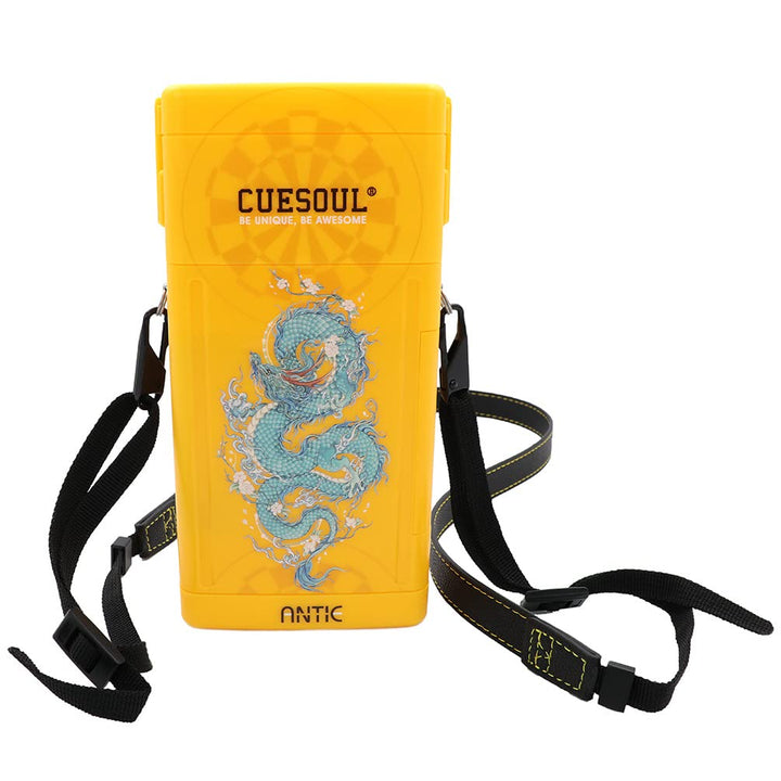 CUESOUL ANTIE Hard Dart Case, Hält 6 Steeldarts/Soft Tip Darts und zusätzliches Zubehör, mit Vier my