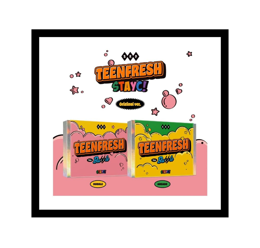STAYC - TEENFRESH (3rd Mini Album) CD+Folded Poster (BUBBLE ver. / CD Only, No Poster), Bubble Ver.