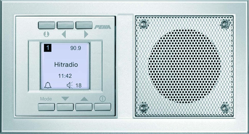 Peha D 20.485.70 Radio Unterputz-Radio im Aura-Design, silber, Silber