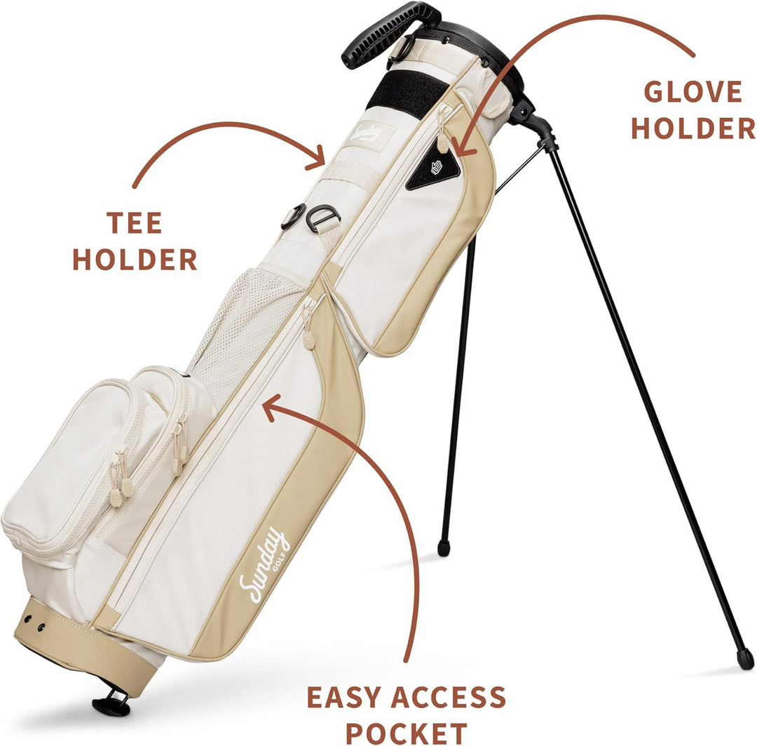 Sunday Golf Loma XL Tasche – Leichte Tasche mit Gurt und Ständer – Einfach zu tragende Pitch n Putt