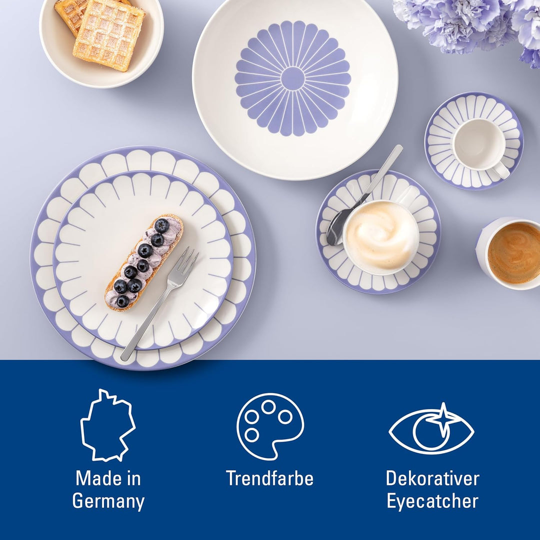 Villeroy & Boch - Fleur bleu Frühstücksteller blau, Spülmaschinenfest, Mikrowellensicher, Desserttel