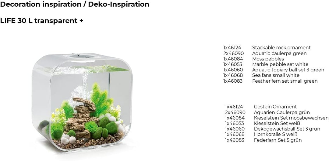 biOrb 46124 Gestein Ornament - künstliches Steinornament zur Einrichtung | stilvolle Deko für Salzwa