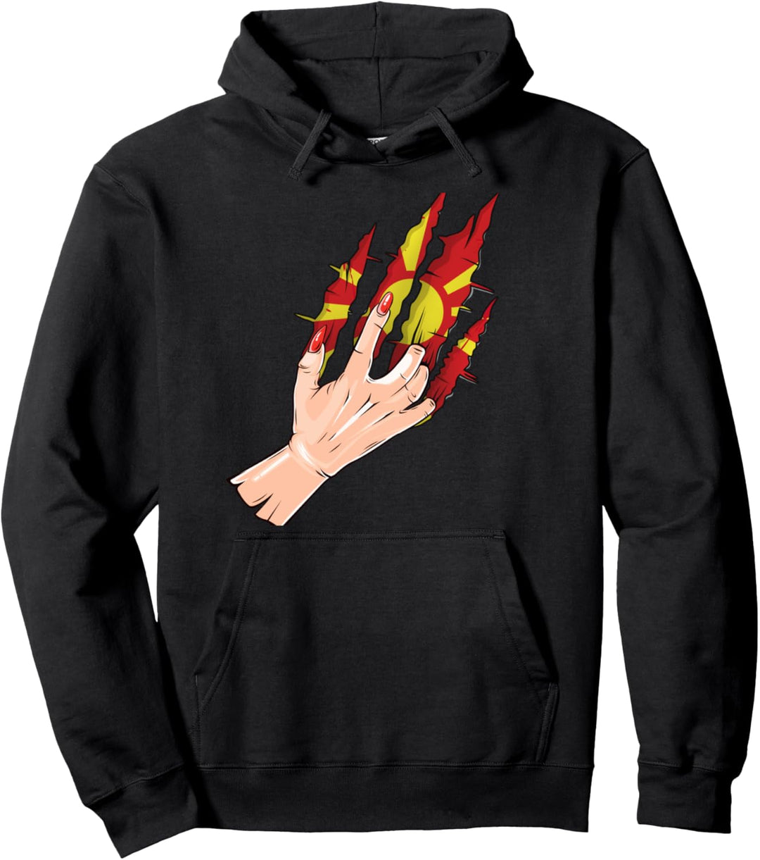 Zeig allen, dass du aus Nordmazedonien kommst! Pullover Hoodie