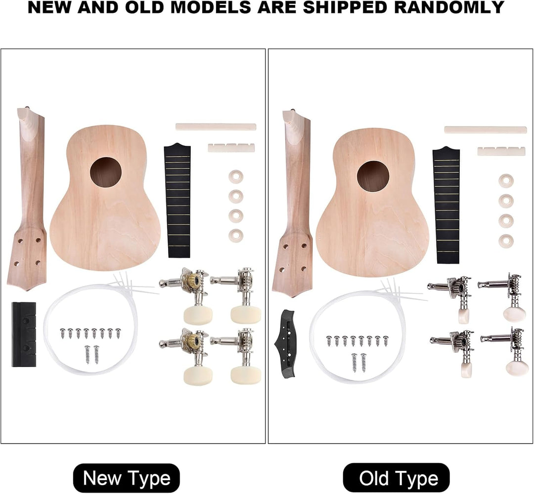 Für Gitarre Bausatz Komplett - Ukelele Kit, 21 Zoll Basswood 4-Saiter Ukelele Diy Kit Instrument Zub