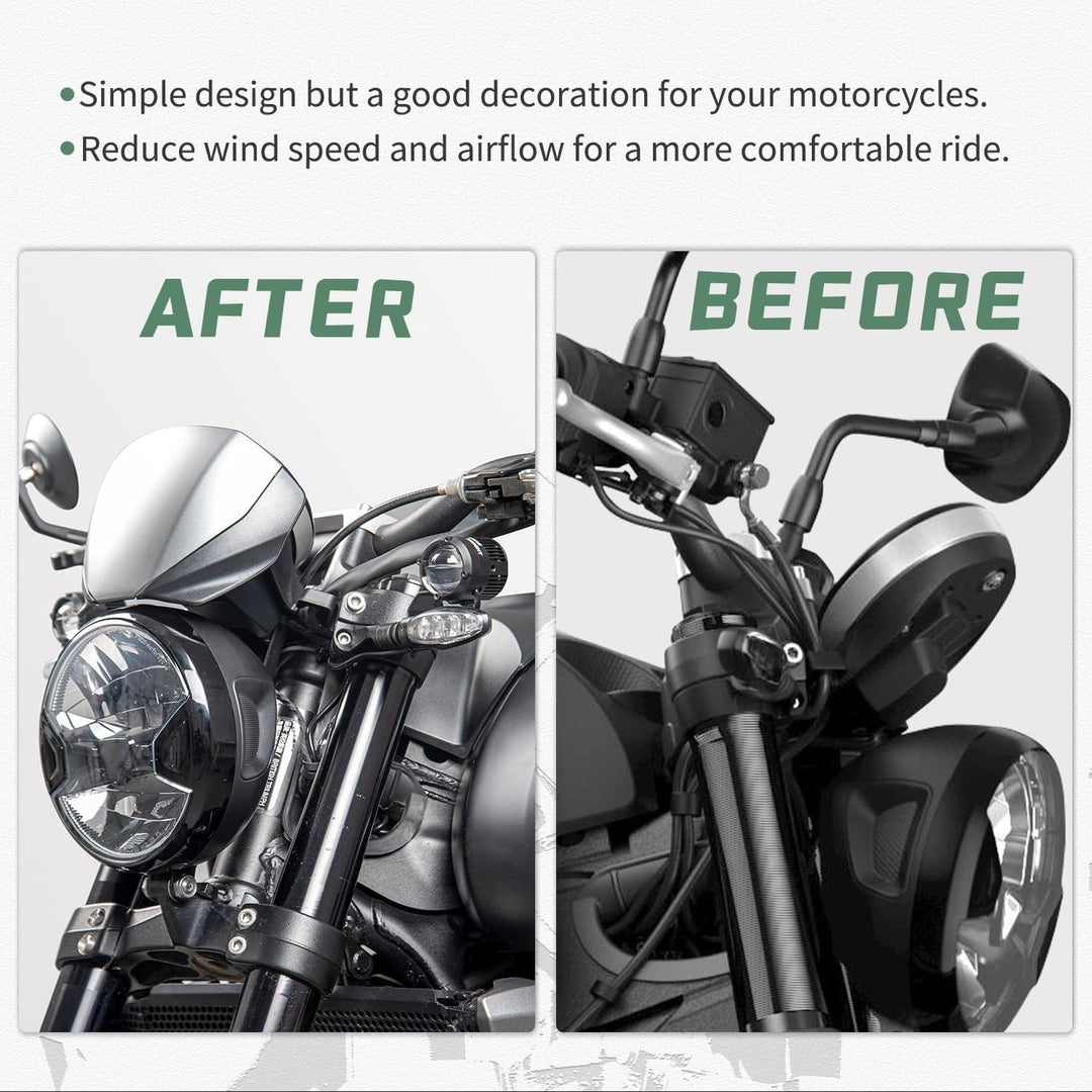 Lorababer Motorrad-Frontscheiben-Visierschutz, neue Windschutzscheibe, Flyscreen, Windabweiser, Wind