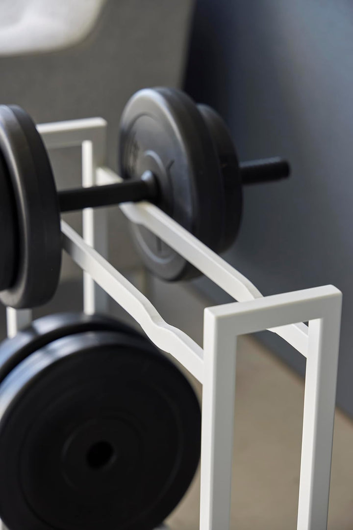 Yamazaki 1963 TOWER Dumbbell Rack, white, Steel/Silicone, 52 x 17 x 54.3 cm Weiss, Weiss