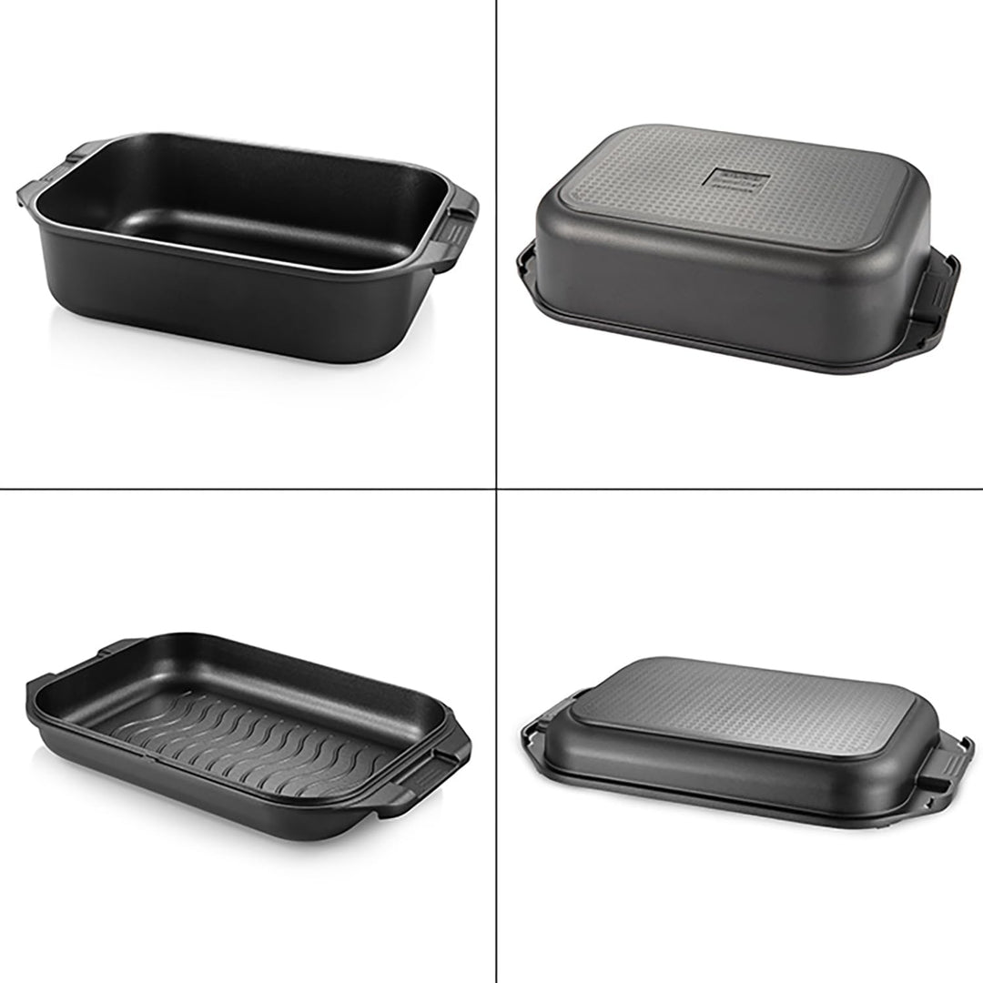 Tescoma GrandCHEF Bräter mit Deckel 40x26 cm, geeignet für Gasherd, Induktion und Backofen, PFOA- un