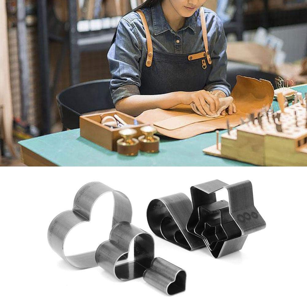 9 Stück Leder Stanzen Leder Locher Cutter Punch Platten stanzwerkzeuge für Kunsthandwerk Lederhandwe