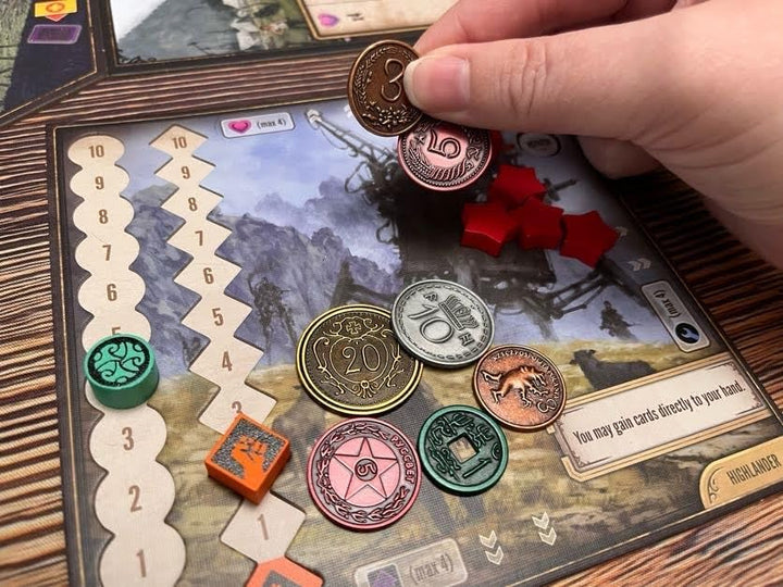 Stonemaier Games, Scythe: Metal Coins Upgrade Pack, Board Game, 1 to 5 Players, Ages 14+, 90 to 120