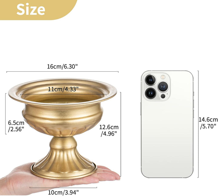 Nuptio 2 Stücke Mini Grösse Metall Urne Pflanzer Elegante Hochzeit Mittelstücke Vase für Hochzeit De