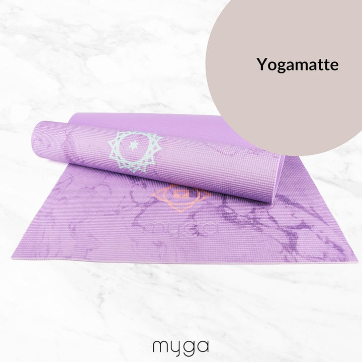 Myga Yoga Starter Kit | Komplettes Set mit Yogamatte, Yogablock & Gurt | rutschfest & Unterstützend