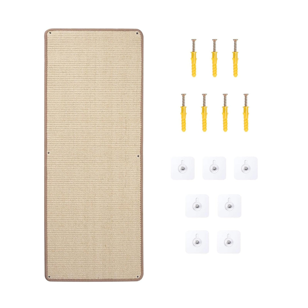 Kratzmatte Katze 40x100cm Natürlicher Sisal Teppich, Selbstklebende Kratzmatte für Katzen, Kratzschu