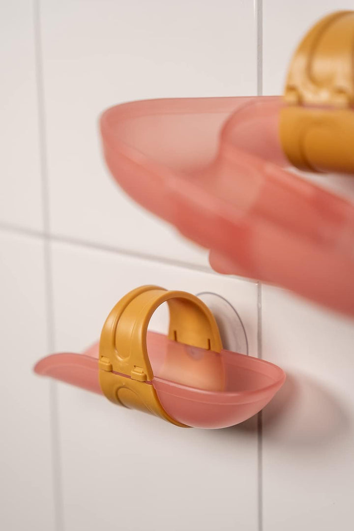 Little Dutch Kugelbahn Badekugelbahn mit Bällen für die Wand Badespielzeug für Baby Kleinkind - rosa