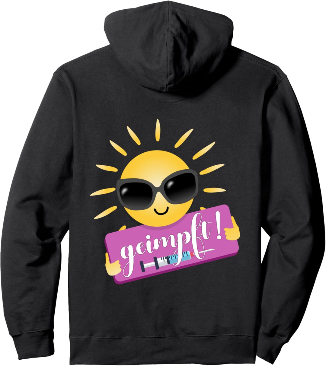 geimpft lustige geimpfte Sonne für Sommer Urlaub 2021 Impf Pullover Hoodie