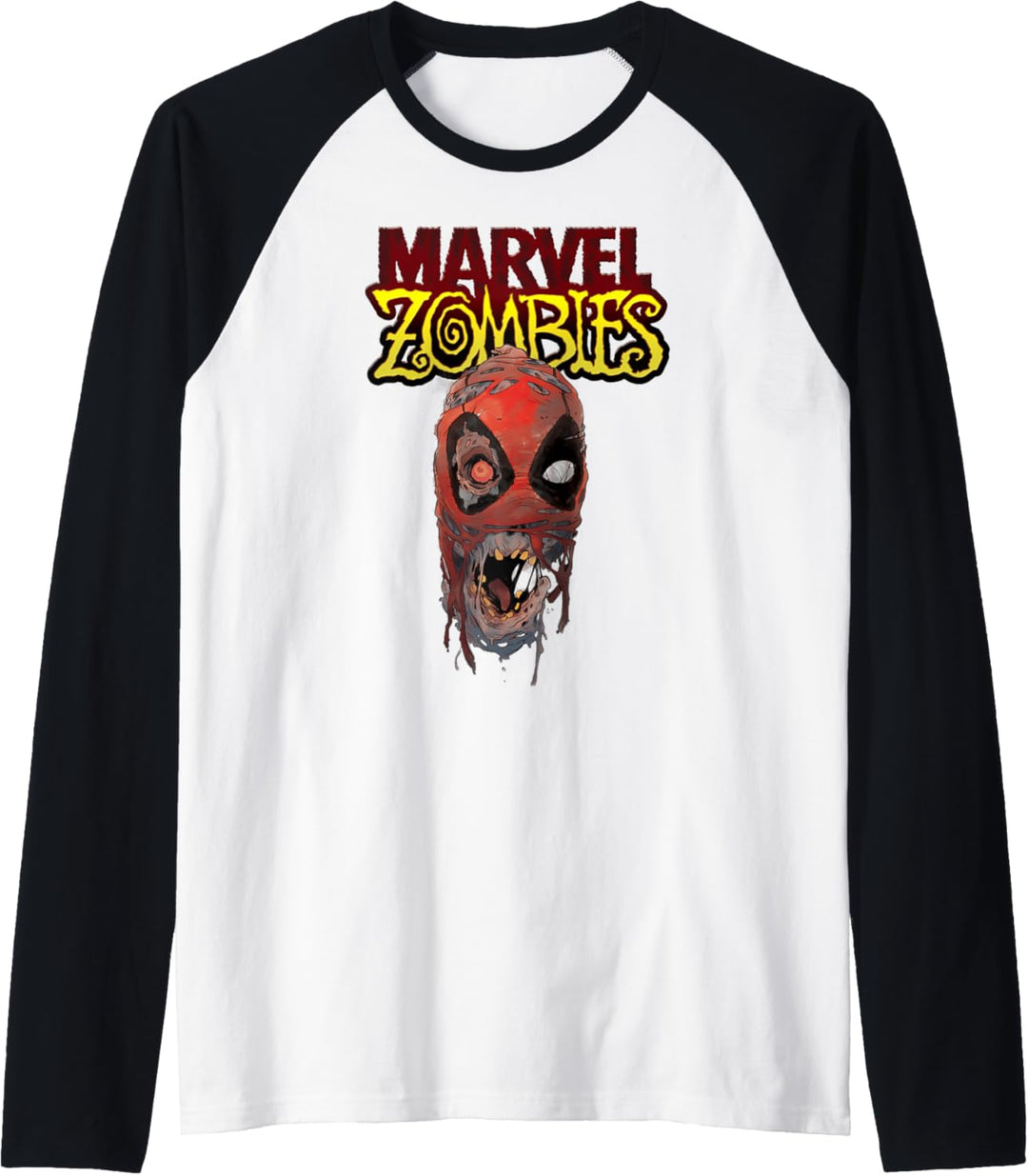 Marvel Zombies Deadpool Zombie Head Raglan