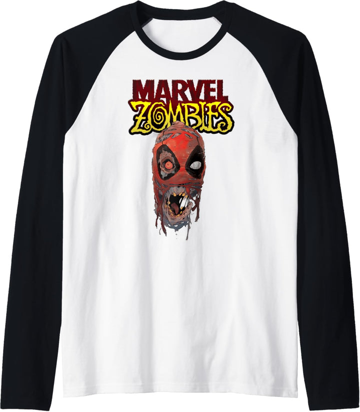 Marvel Zombies Deadpool Zombie Head Raglan