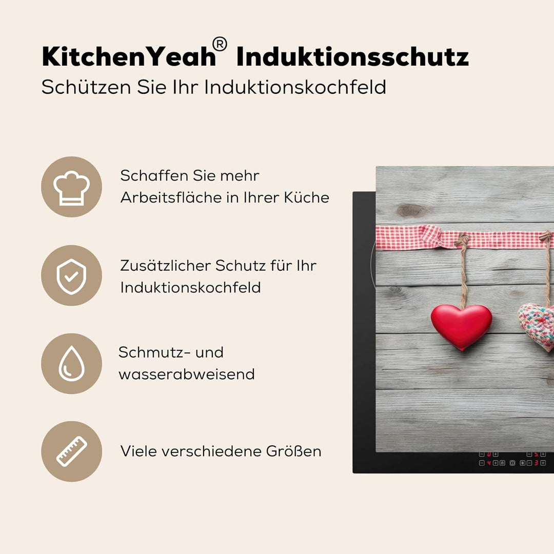 KitchenYeah© Herdabdeckplatte Einteilig Ceranfeld Abdeckplatte für Induktionsschutz Ceranfeldabdecku