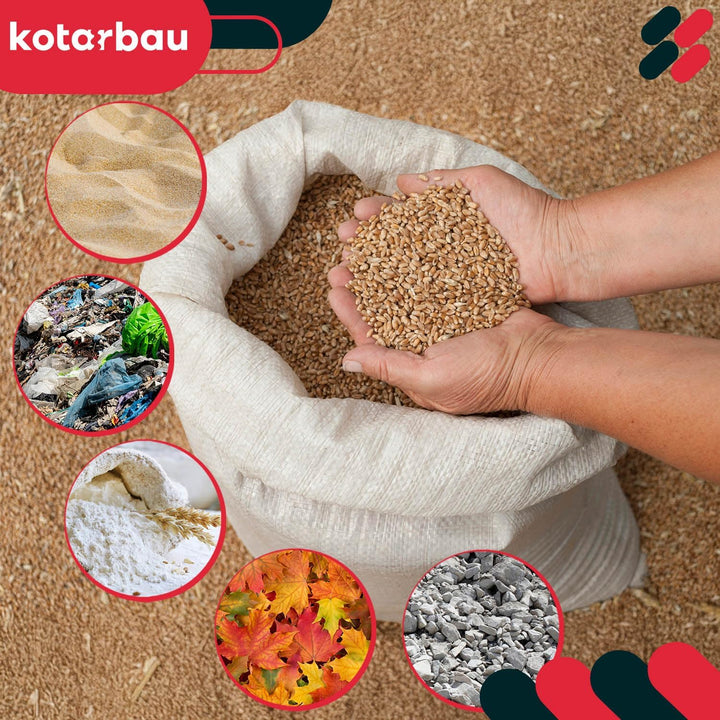 KOTARBAU® 20er Set PP Gewebesäcke 55x80cm Schwerlast-Gewebesack Weiss 30kg 55 x 80 cm Weiss, 55 x 80