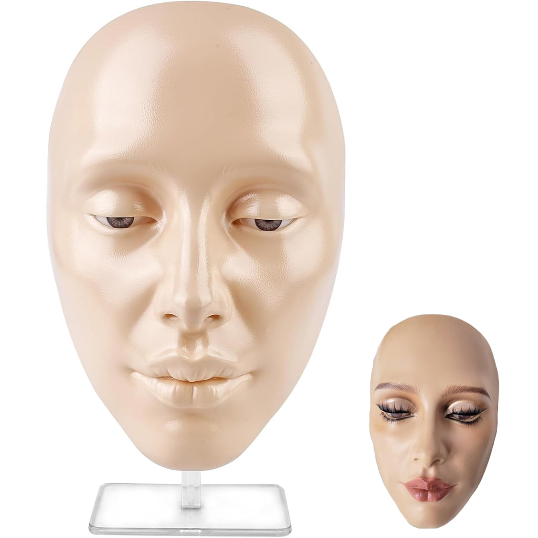 Schminkpuppe, Schminkkopf Für Mädchen, Silikon Make-Up-Übungs Gesicht, Wiederverwendbares Make Up Üb