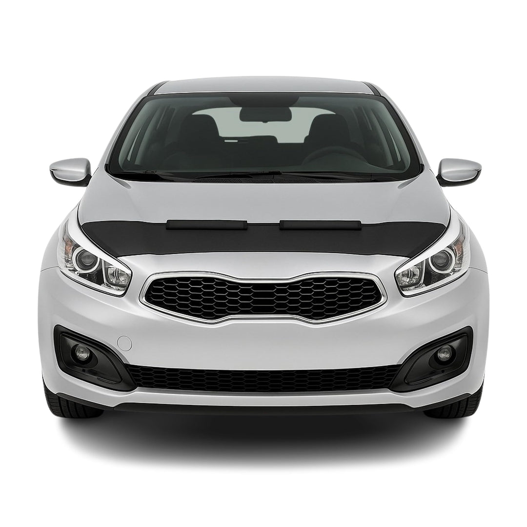 OMAC Haubenbra Steinschlagschutz Bonnet Bra kompatibel mit Kia Ceed 2012-2016 Schwarz Halb Schwarz /