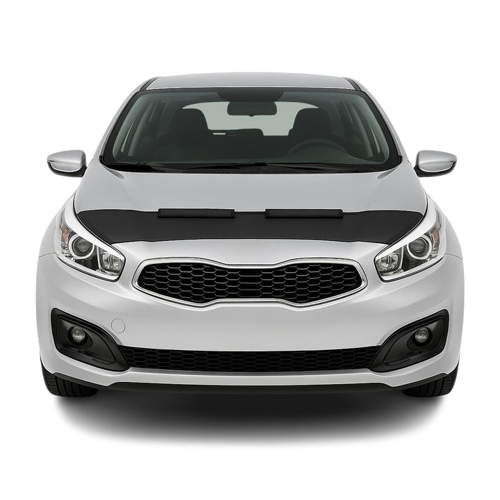 OMAC Haubenbra Steinschlagschutz Bonnet Bra kompatibel mit Kia Ceed 2012-2016 Schwarz Halb Schwarz /