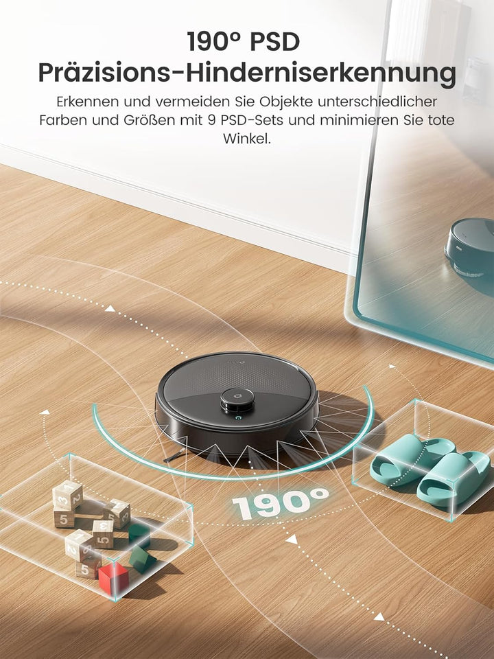 LEFANT M3 max Saugroboter mit Wischfunktion,Anti-Tangle,20000 Pa Saugkraft,Vermeiden von Hindernisse