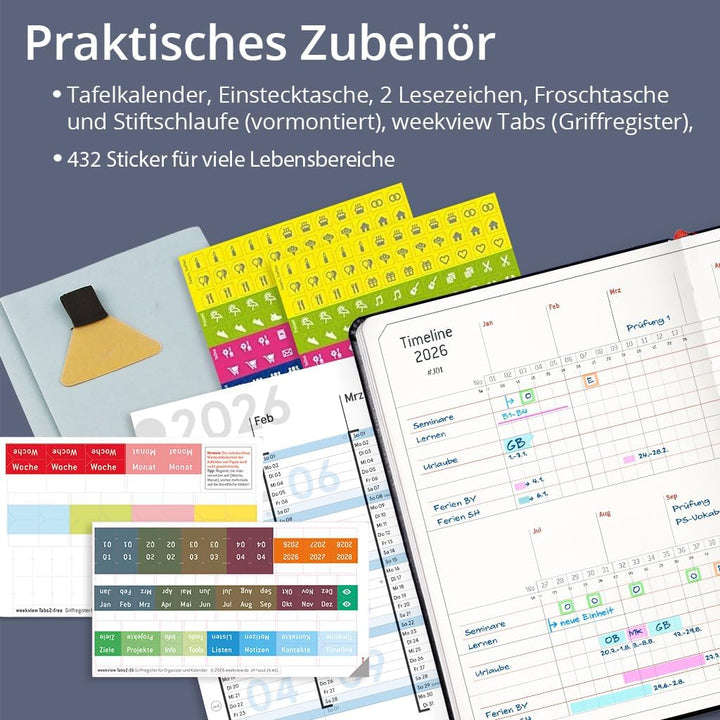 weekview Business Planner 2026 A5+ – Professioneller Personal Organizer & Erfolgsplaner | Wochen- &