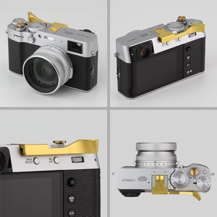Daumen-Up-Handgriff aus Metall für Fujifilm X100VI Fujinon X100V Kamera-Zubehör Haoge THB-XVG, goldf
